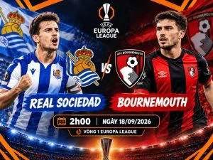 Soi kèo Sociedad vs Bournemouth: Chờ bất ngờ từ The Cherries | OK9